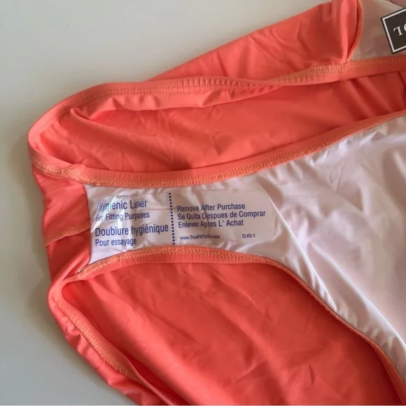 NWT La Blanca Island Goddess Criss Cross Back Strap One Piece Swim Orange Sz 14